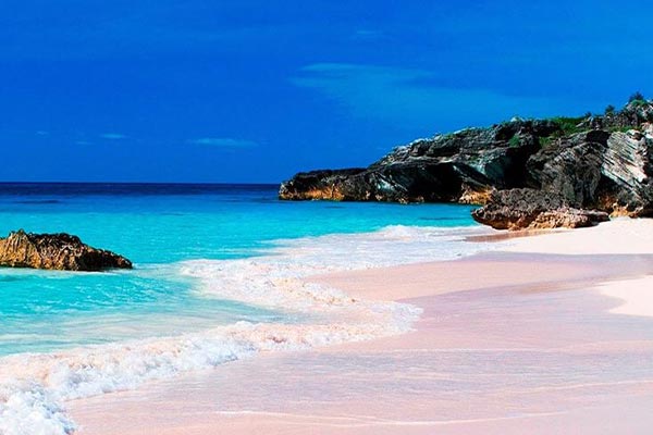 Pink Beach in The Bahamas, bahamas day trip from florida
