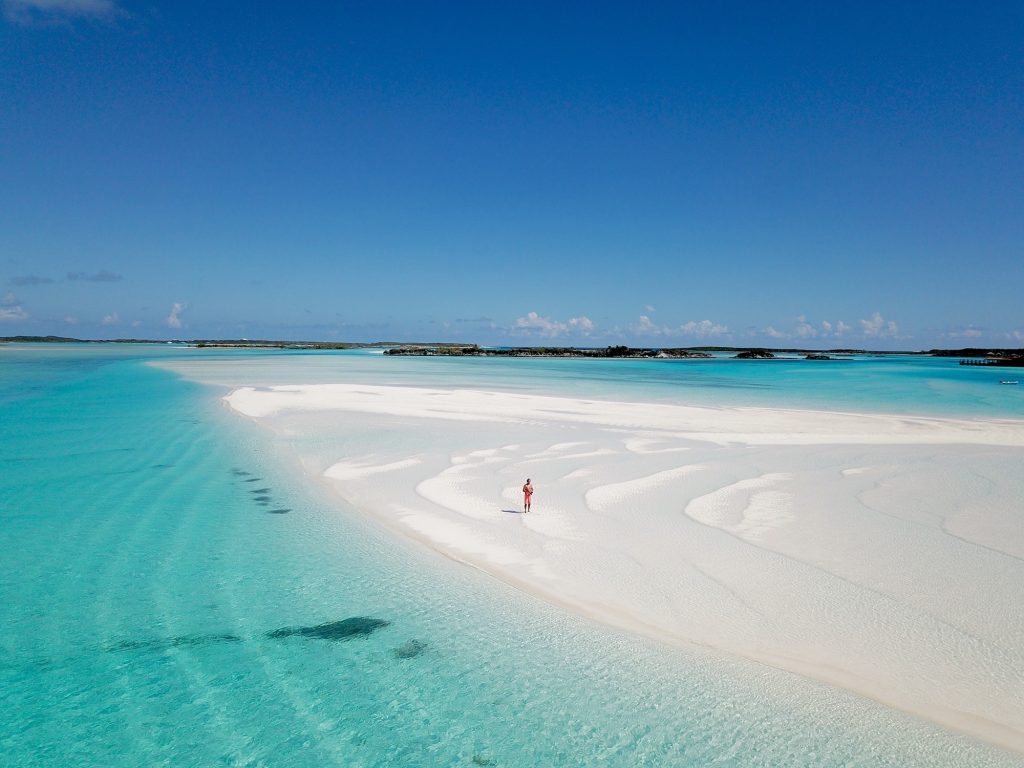 Sandbar in the Exuma Cays Bahamas on the Day tour from Fort Lauderdale